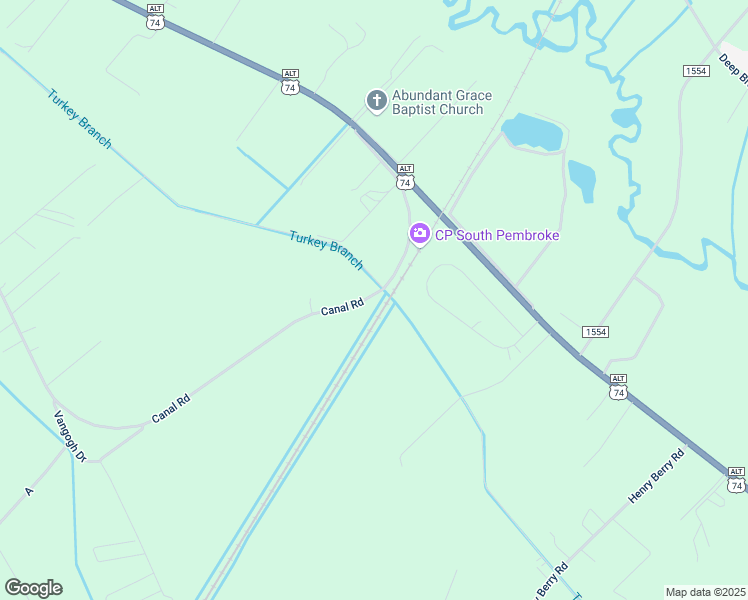 map of restaurants, bars, coffee shops, grocery stores, and more near 2032 Canal Road in Pembroke