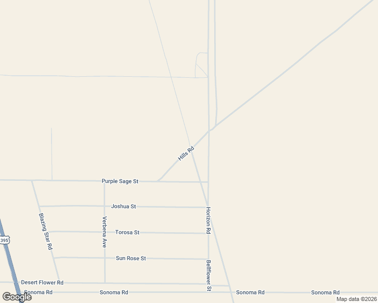 map of restaurants, bars, coffee shops, grocery stores, and more near Hills Road in Adelanto