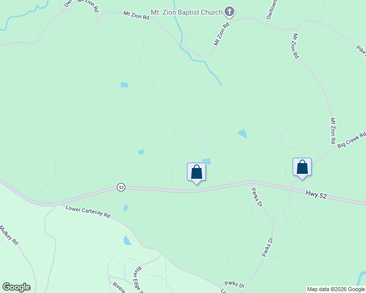 map of restaurants, bars, coffee shops, grocery stores, and more near 203 Ridgemont Drive in Ellijay