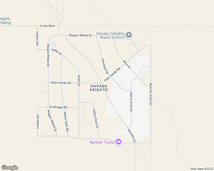 map of restaurants, bars, coffee shops, grocery stores, and more near 7742 Valley View Dr in Lake Havasu City