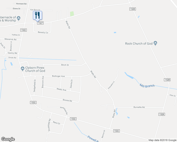 map of restaurants, bars, coffee shops, grocery stores, and more near 691 Watts Road in Lumberton