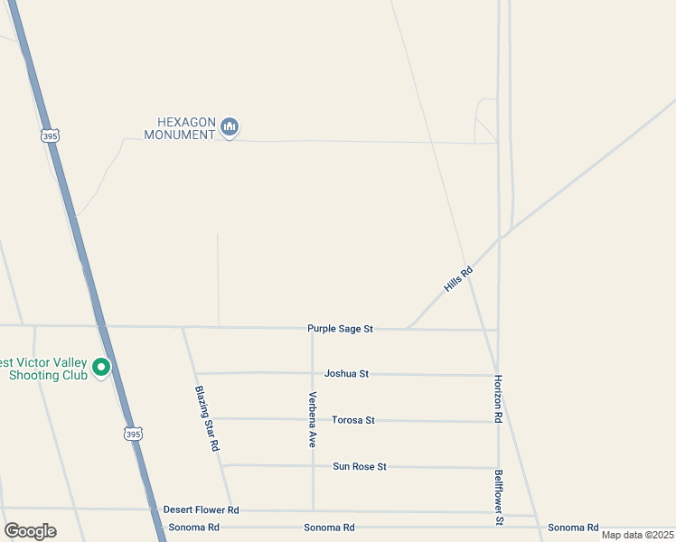 map of restaurants, bars, coffee shops, grocery stores, and more near Verbena Avenue in Adelanto