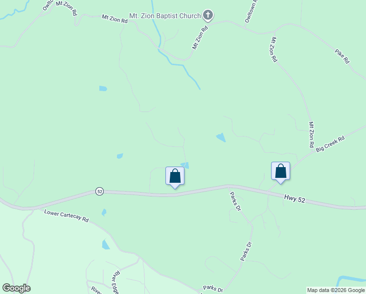 map of restaurants, bars, coffee shops, grocery stores, and more near 452 Ridgemont Drive in Ellijay