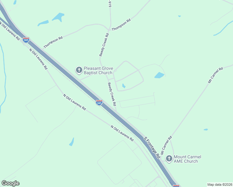 map of restaurants, bars, coffee shops, grocery stores, and more near 130 Green Meadows Circle in Fountain Inn