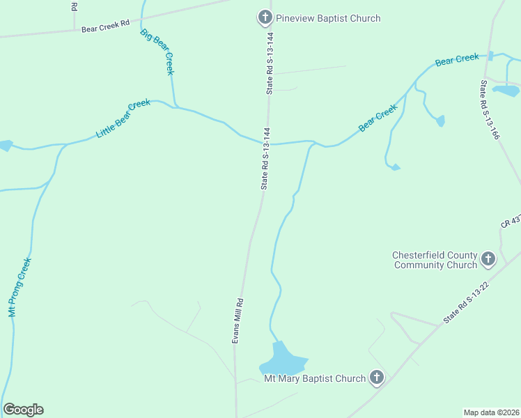 map of restaurants, bars, coffee shops, grocery stores, and more near 3261 State Road S-13-144 in Chesterfield