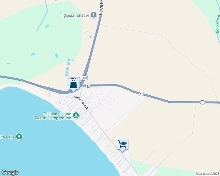 map of restaurants, bars, coffee shops, grocery stores, and more near North Carolina 41 in Elizabethtown