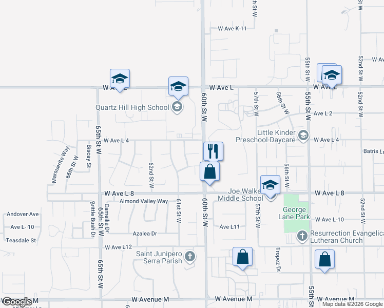 map of restaurants, bars, coffee shops, grocery stores, and more near in Lancaster