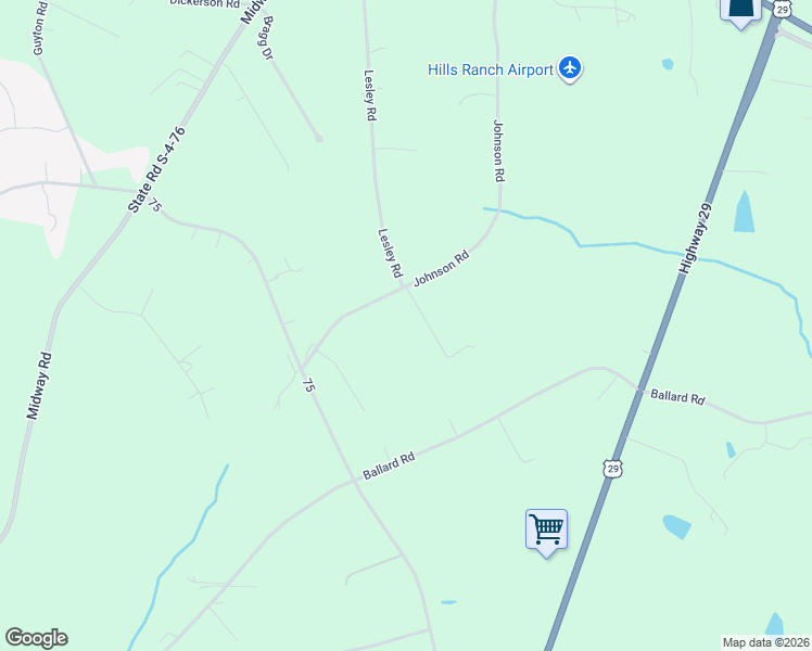 map of restaurants, bars, coffee shops, grocery stores, and more near 423 Johnson Road in Pelzer