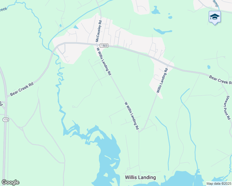 map of restaurants, bars, coffee shops, grocery stores, and more near 476 West Willis Landing Road in Hubert