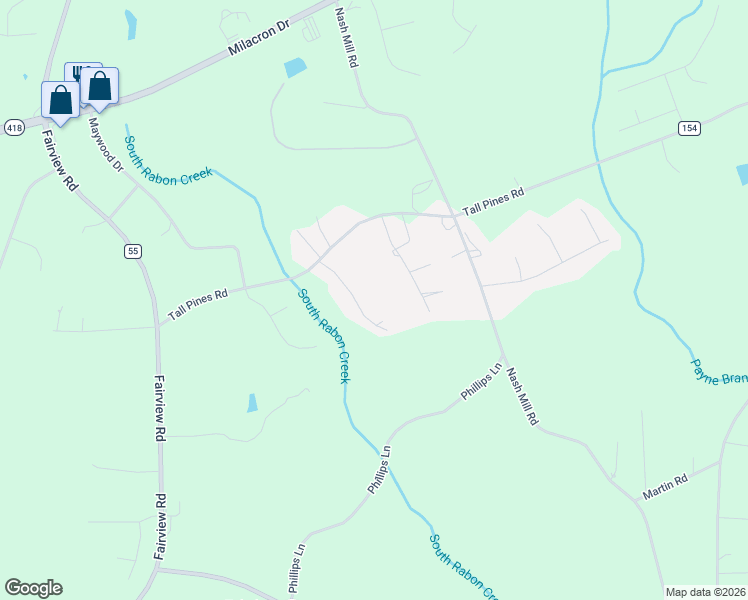 map of restaurants, bars, coffee shops, grocery stores, and more near 13 Windover Lane in Fountain Inn