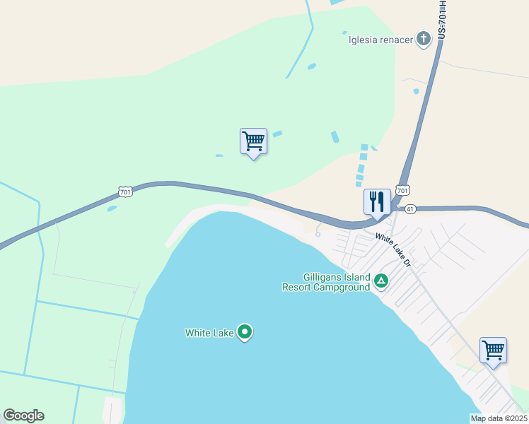 map of restaurants, bars, coffee shops, grocery stores, and more near 6824 United States 701 South in Clarkton