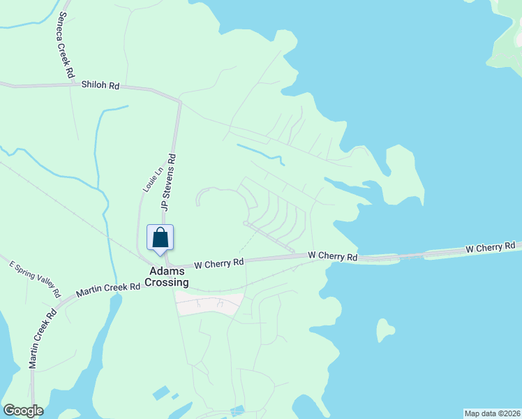 map of restaurants, bars, coffee shops, grocery stores, and more near 1511 Gadwall Way in Seneca