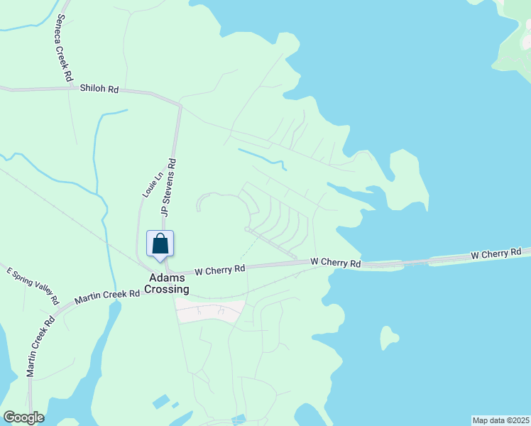map of restaurants, bars, coffee shops, grocery stores, and more near 1511 Gadwall Way in Seneca