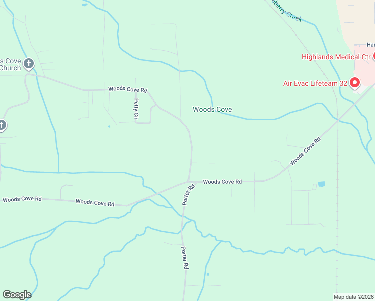 map of restaurants, bars, coffee shops, grocery stores, and more near 4196 Woods Cove Road in Scottsboro