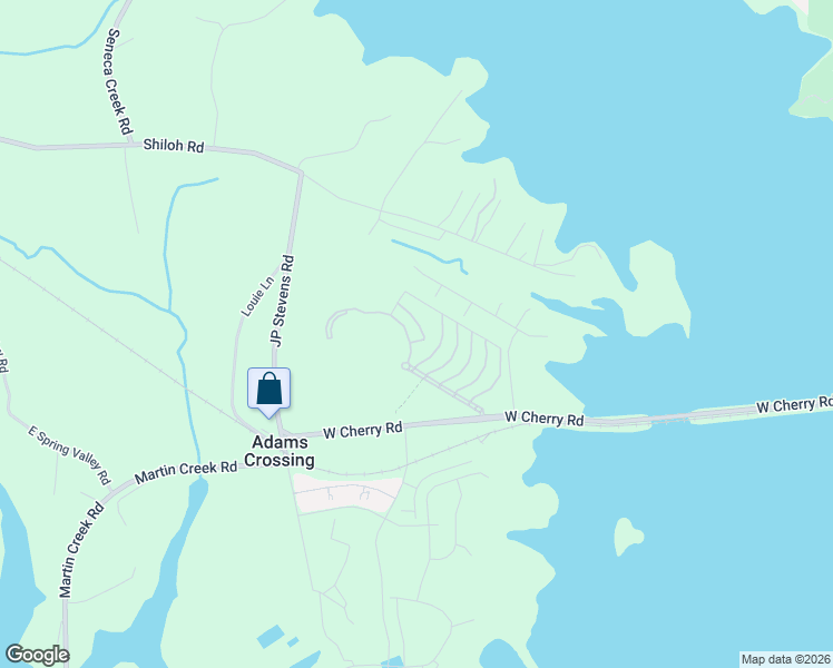 map of restaurants, bars, coffee shops, grocery stores, and more near 1633 Muscovy Way in Seneca