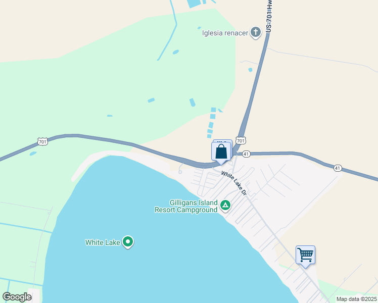 map of restaurants, bars, coffee shops, grocery stores, and more near 7027 U.S. 701 Highway in Elizabethtown