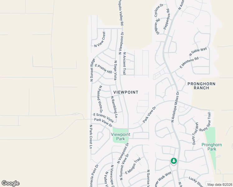 map of restaurants, bars, coffee shops, grocery stores, and more near 7890 North Sage Vista in Prescott Valley