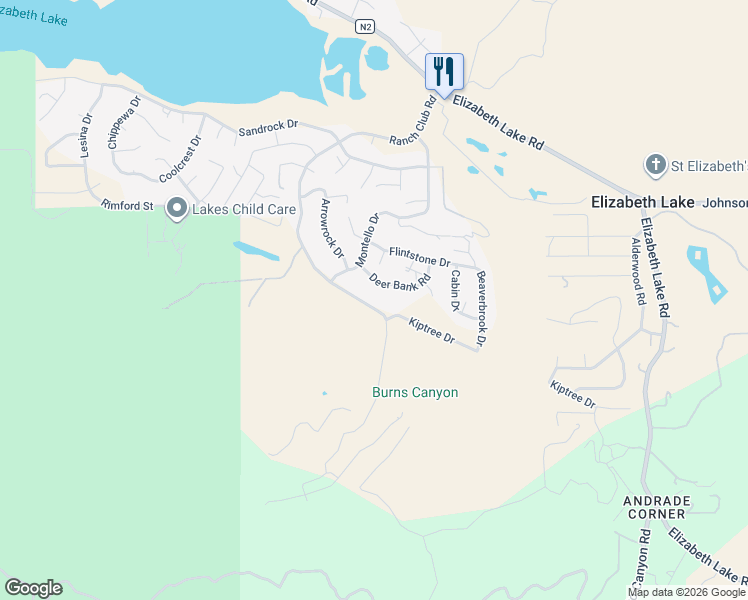 map of restaurants, bars, coffee shops, grocery stores, and more near 42523 Ranch Club Road in Lake Hughes