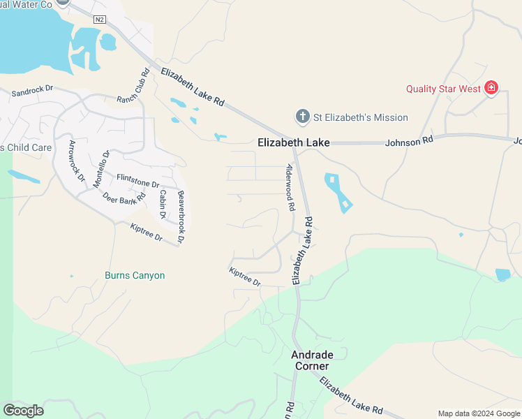 map of restaurants, bars, coffee shops, grocery stores, and more near Elmtree Drive in Los Angeles County