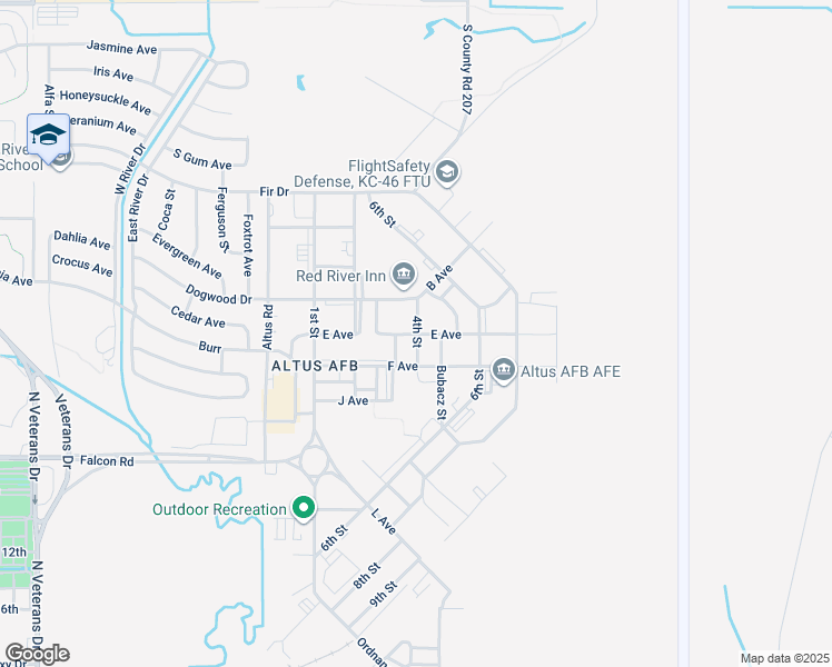 map of restaurants, bars, coffee shops, grocery stores, and more near in Altus