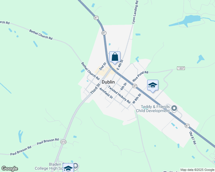 map of restaurants, bars, coffee shops, grocery stores, and more near West 4th Street in Elizabethtown