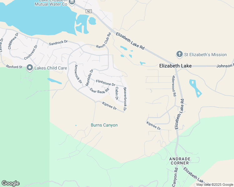 map of restaurants, bars, coffee shops, grocery stores, and more near Cabin Drive in Los Angeles County