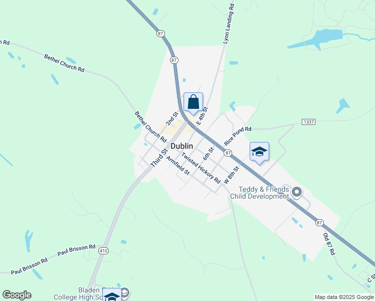 map of restaurants, bars, coffee shops, grocery stores, and more near West 4th Street in Elizabethtown