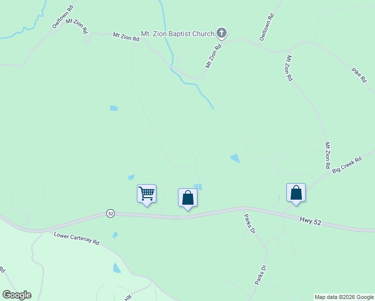 map of restaurants, bars, coffee shops, grocery stores, and more near 452 Ridgemont Drive in Ellijay