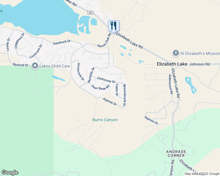 map of restaurants, bars, coffee shops, grocery stores, and more near 42620 Wauconda Drive in Lake Hughes