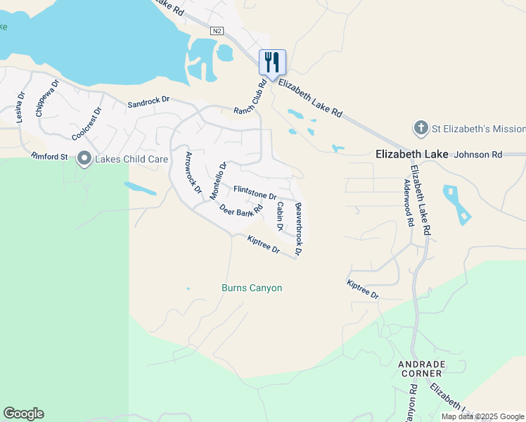 map of restaurants, bars, coffee shops, grocery stores, and more near 42620 Wauconda Drive in Lake Hughes