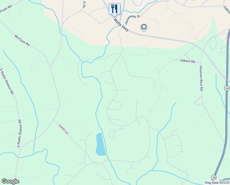 map of restaurants, bars, coffee shops, grocery stores, and more near 308 Cross Creek Drive in Seneca