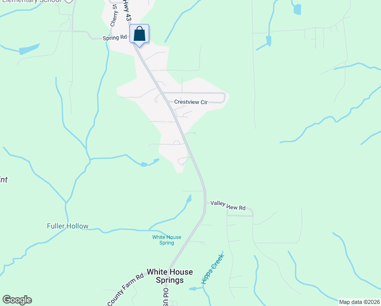 map of restaurants, bars, coffee shops, grocery stores, and more near Old US Highway 43 in Tuscumbia