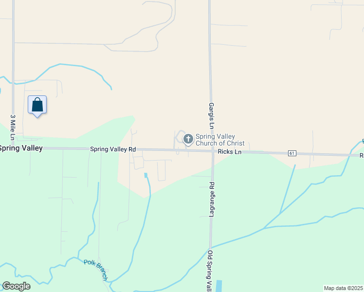 map of restaurants, bars, coffee shops, grocery stores, and more near 2439 Spring Valley Road in Tuscumbia