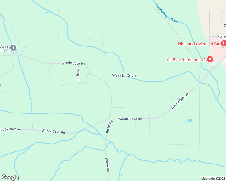 map of restaurants, bars, coffee shops, grocery stores, and more near 4075 Woods Cove Road in Scottsboro