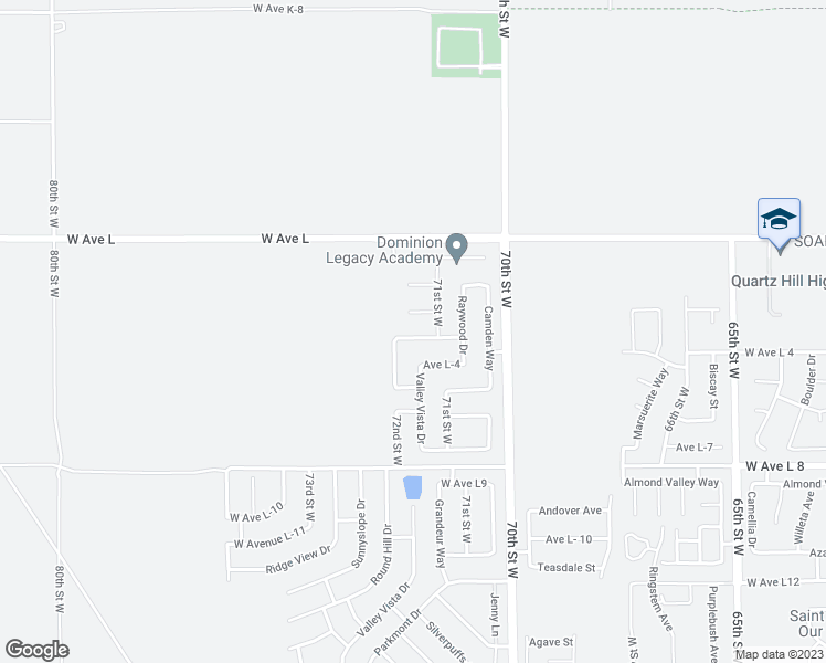 map of restaurants, bars, coffee shops, grocery stores, and more near 7145 Hemlock Avenue in Lancaster