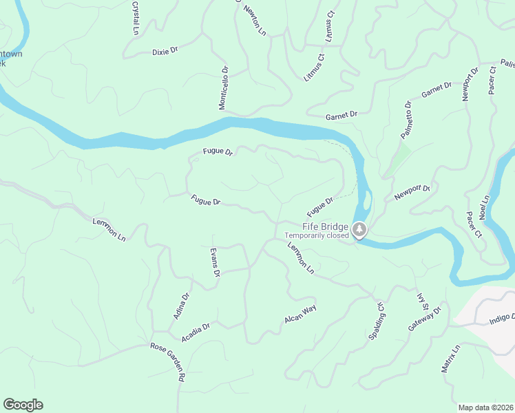 map of restaurants, bars, coffee shops, grocery stores, and more near 70 Fugue Drive in Ellijay