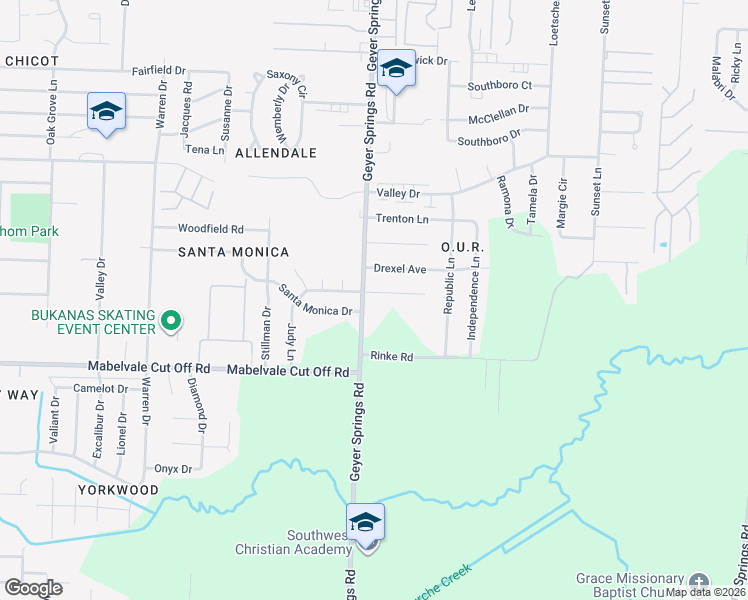 map of restaurants, bars, coffee shops, grocery stores, and more near 5919 Palo Alto Dr in Little Rock