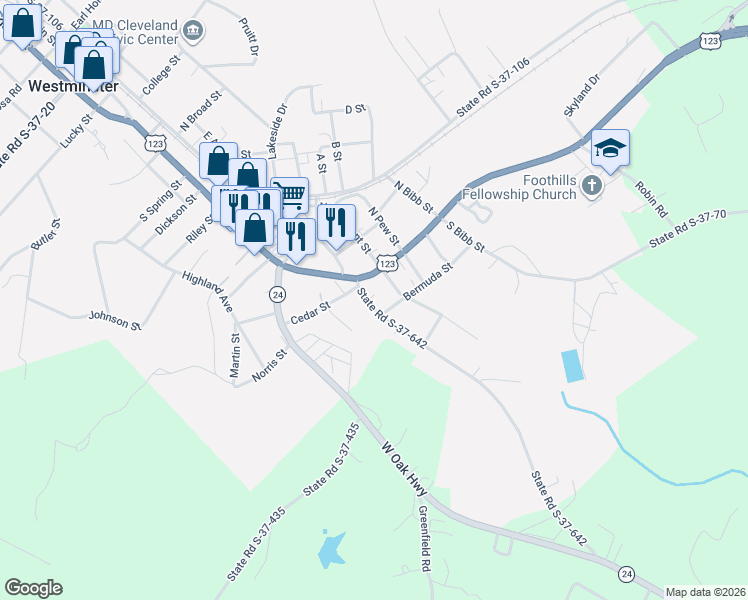 map of restaurants, bars, coffee shops, grocery stores, and more near 199 Small Street in Westminster