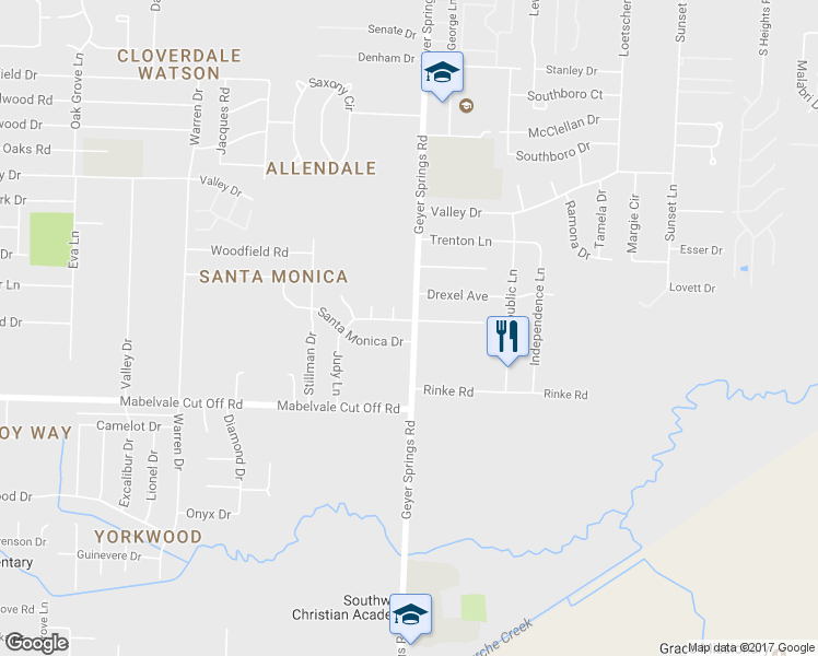 map of restaurants, bars, coffee shops, grocery stores, and more near 5919 Palo Alto Drive in Little Rock