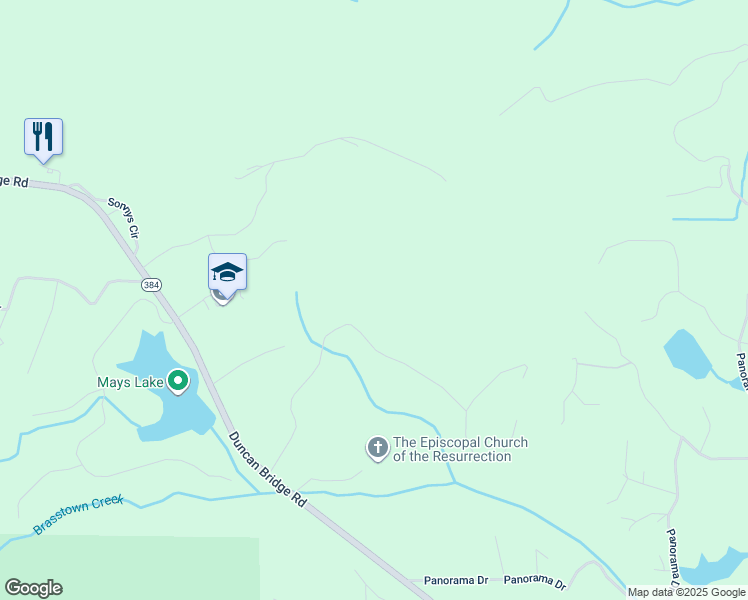 map of restaurants, bars, coffee shops, grocery stores, and more near 427 Bakers Fiord in Sautee Nacoochee