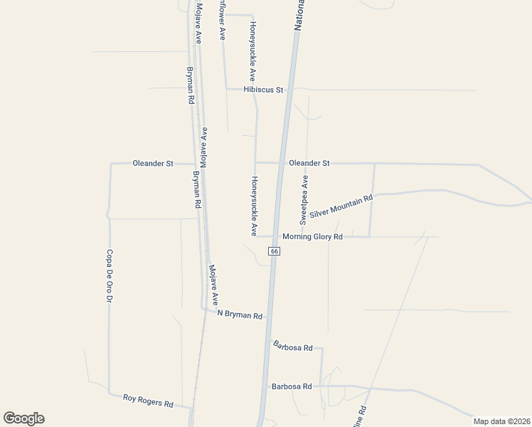 map of restaurants, bars, coffee shops, grocery stores, and more near 2 National Trails Highway in Barstow