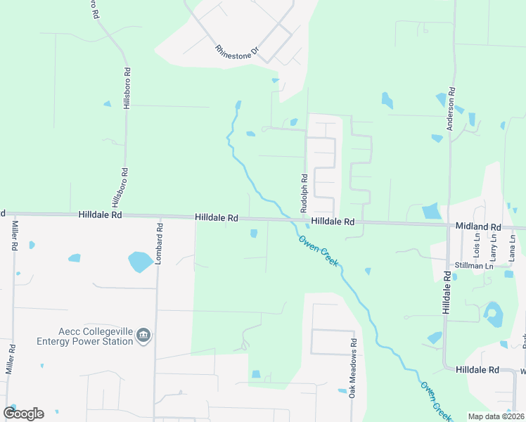 map of restaurants, bars, coffee shops, grocery stores, and more near 3500 Hilldale Road in Alexander