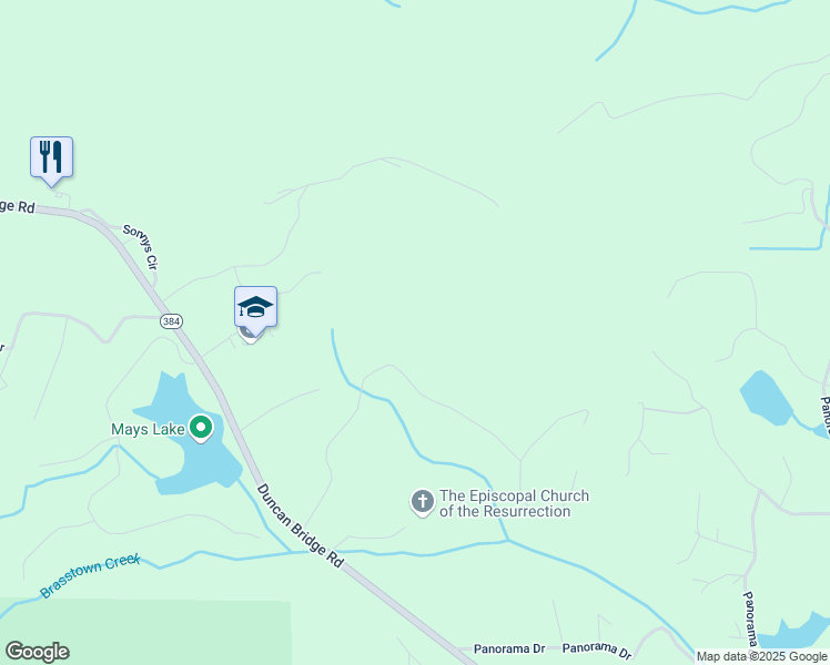 map of restaurants, bars, coffee shops, grocery stores, and more near 427 Bakers Fiord in Sautee Nacoochee