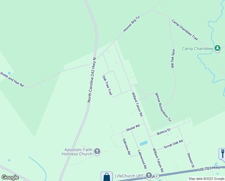 map of restaurants, bars, coffee shops, grocery stores, and more near 204 Oak Tree Trail in Elizabethtown