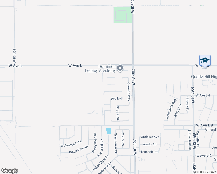 map of restaurants, bars, coffee shops, grocery stores, and more near 7146 La Sarra Drive in Lancaster