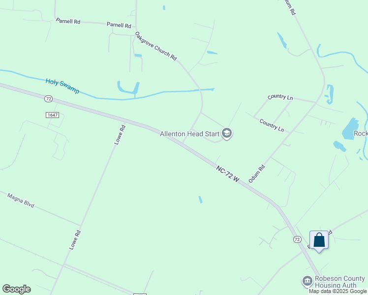 map of restaurants, bars, coffee shops, grocery stores, and more near 3190-3248 Highway 72 in Lumberton