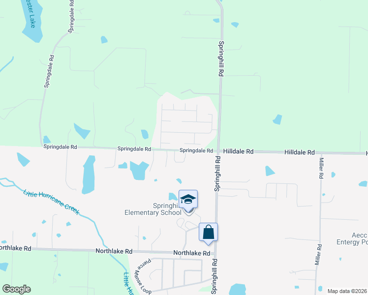 map of restaurants, bars, coffee shops, grocery stores, and more near 2513 Daisy Cove in Alexander