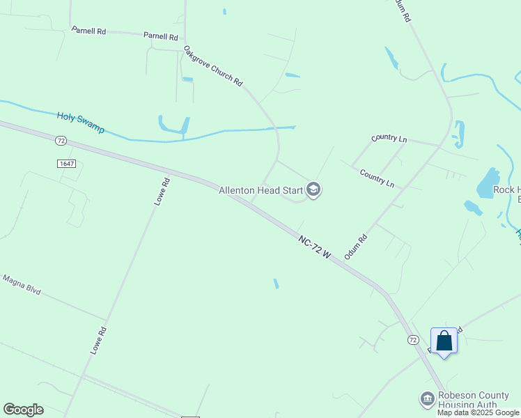 map of restaurants, bars, coffee shops, grocery stores, and more near 3248 North Carolina Highway 72 in Lumberton