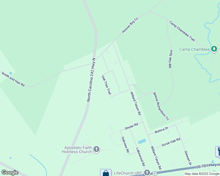map of restaurants, bars, coffee shops, grocery stores, and more near 222 Oak Tree Trail in Elizabethtown