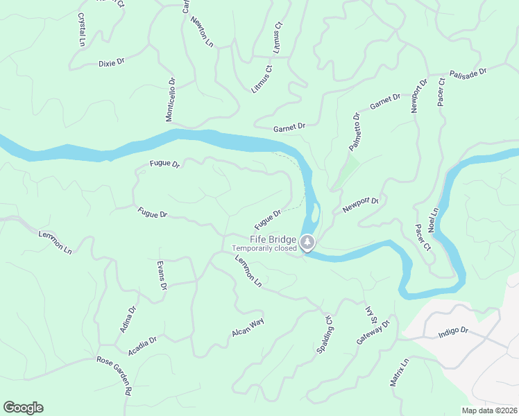 map of restaurants, bars, coffee shops, grocery stores, and more near 1320 Fugue Drive in Ellijay